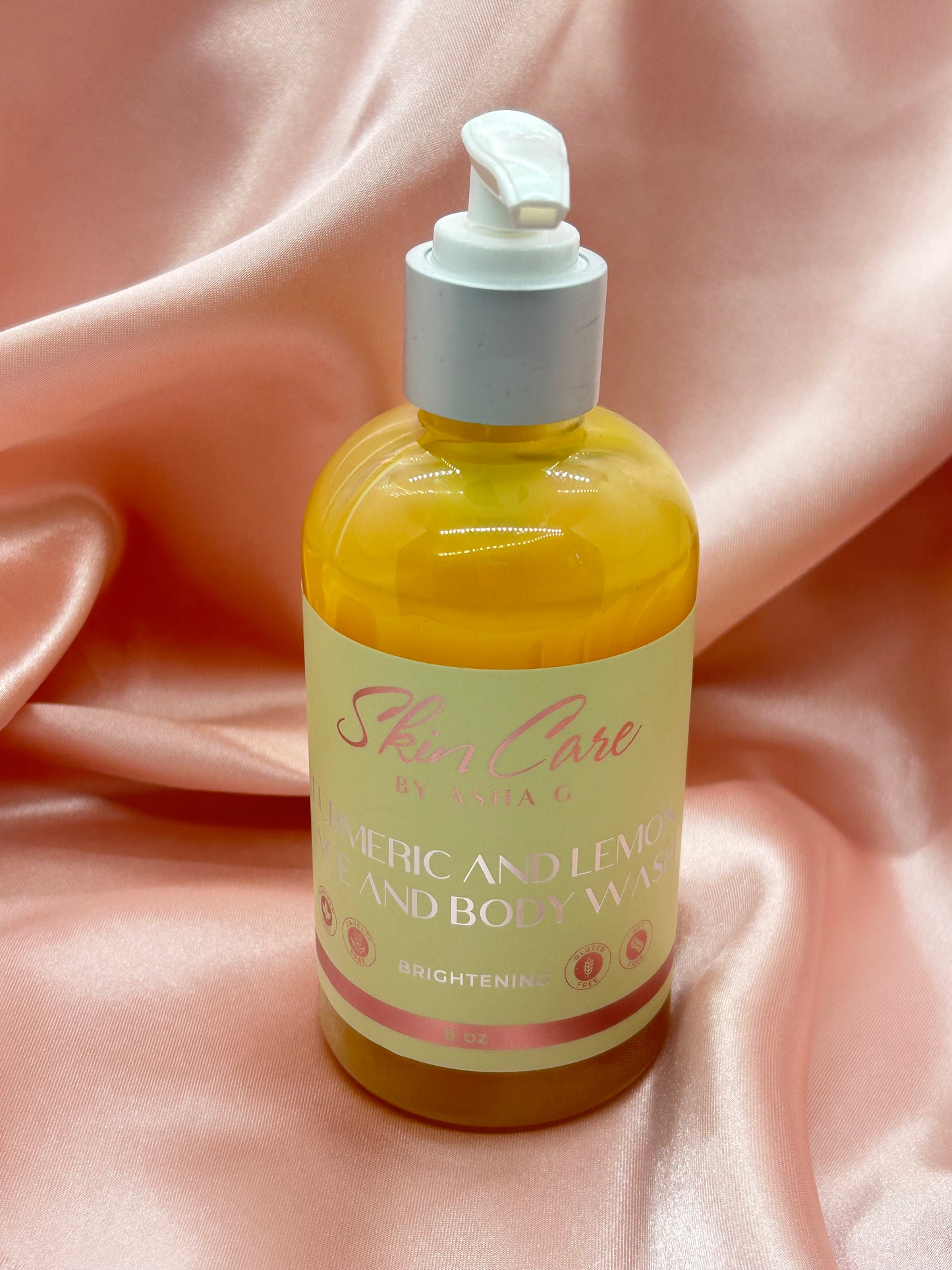 Turmeric and Lemon brightening face and Body Wash.